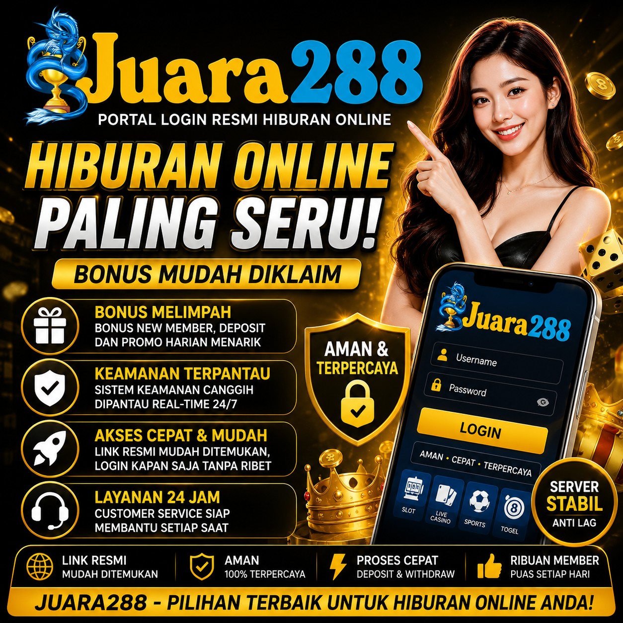 Galeri foto Juara288 | Portal Login Resmi Hiburan Online Bonus Mudah Diklaim di Jakarta